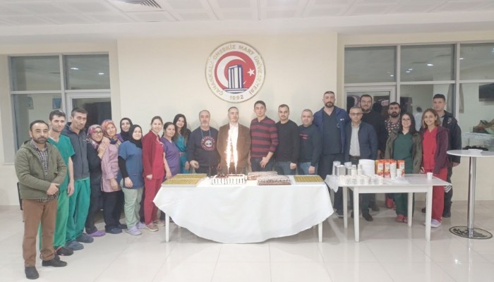 ÇOMÜ Hastanesi Çalışanları'nın Yeni Yılını Kutladı
