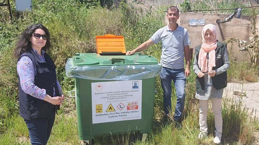 Tarım alanında 28 bin 500 kilogram ambalaj atığı toplandı