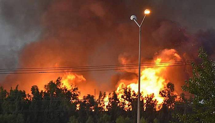 Çanakkale Açık Cezaevi'ndeki yangın korkuttu (VİDEO)