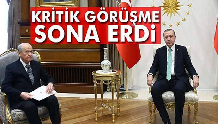 Erdoğan-Bahçeli görüşmesi sona erdi