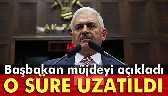 Binali Yıldırım'dan milyonlarca borçluya müjde