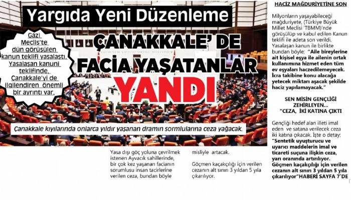 Çanakkale' de Facia Yaşatanlar Yandı