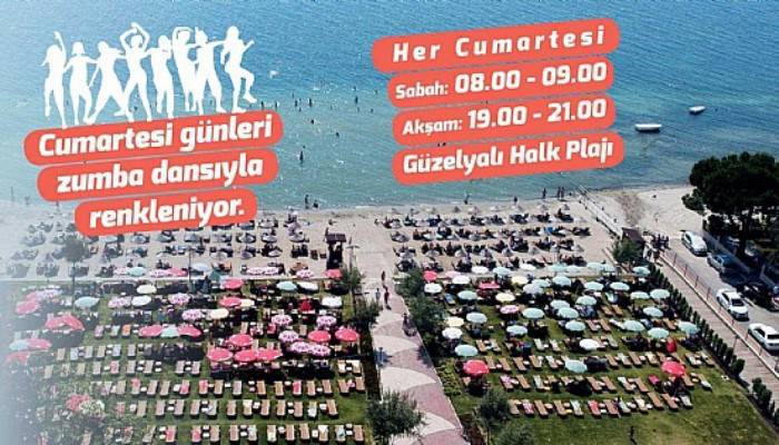 Plajda zumba keyfi başlıyor