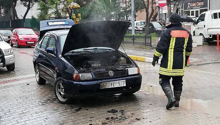 Biga'da araç yangını