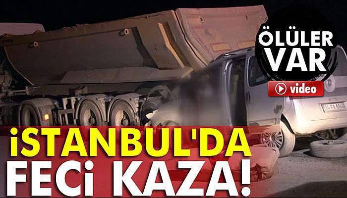 Otomobil hafriyat kamyonetinin altına girdi: 2 ölü