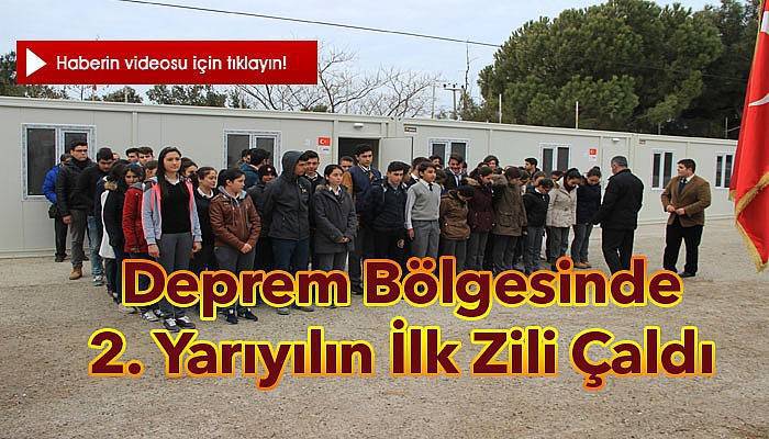  Deprem bölgesinde 2. yarıyılın ilk zili çaldı