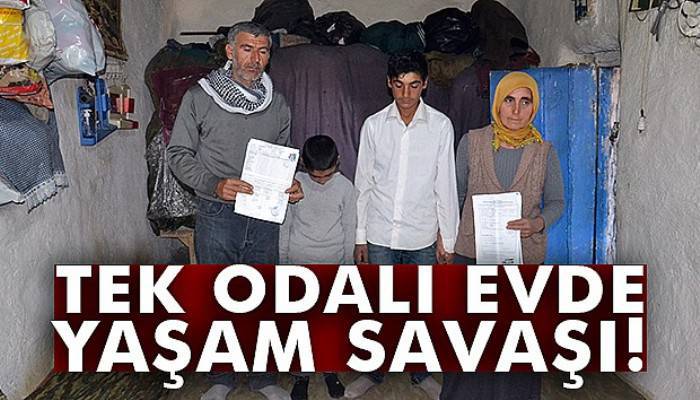  Tek odalı evde 5 çocuğu ile yaşıyorlar