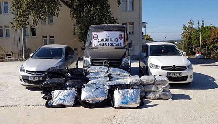 Ezine'de ele geçirilen 300 kilo skunk ile ilgili 9 şüpheli adliyede(VİDEO)