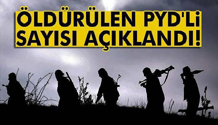Öldürülen PYD'li sayısı açıklandı!