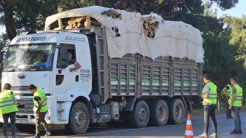 Çanakkale’de Orman Ürünleri Taşıyan Araçlara Sıkı Denetim