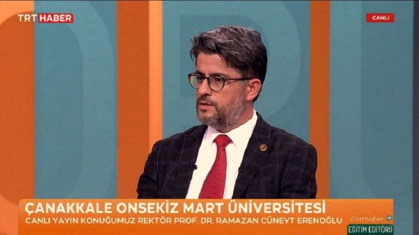 ÇOMÜ Rektörü Prof. Dr. R. Cüneyt Erenoğlu TRT Haber’de Canlı Yayına Katıldı