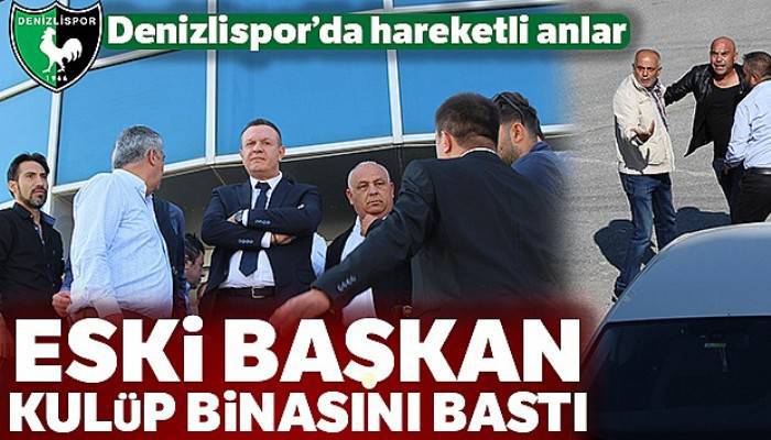Denizlispor'un eski Başkanı Süleyman Urkay belinde silahla kulüp binasını bastı