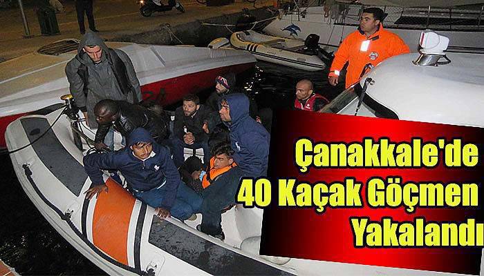  Çanakkale'de 40 kaçak göçmen yakalandı