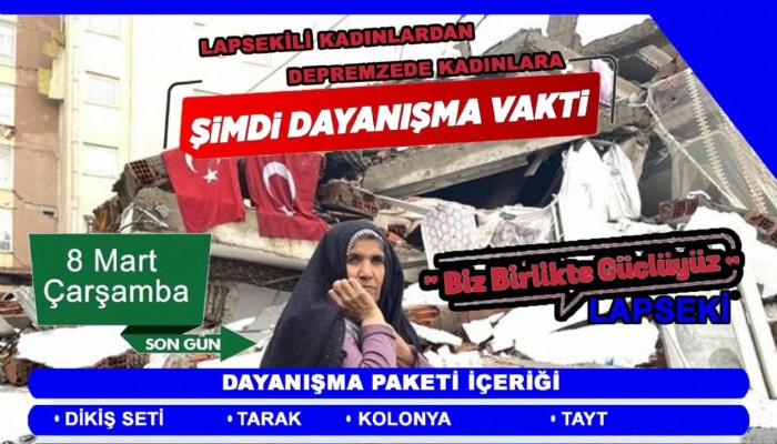 Lapseki Belediye’sinden 8 Mart Dünya Kadınlar Günü Yardım Kampanyası