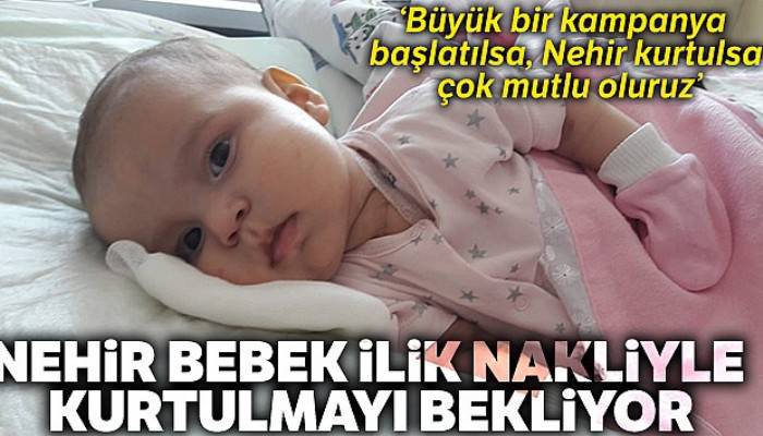 Nehir bebek yaşama tutunmak için ilik nakli bekliyor