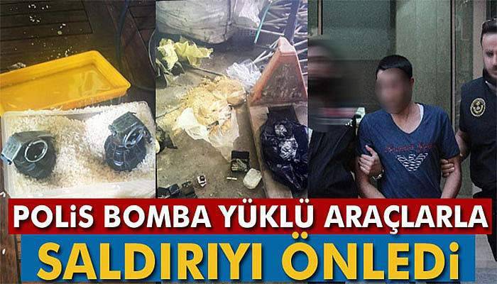 Adana polisi bomba yüklü araçlarla saldırıyı önledi