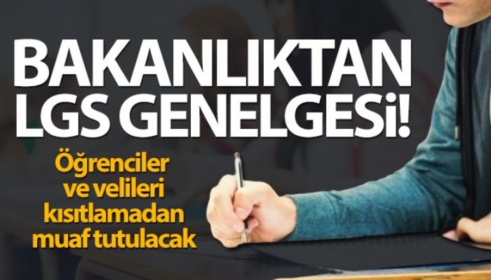 İçişleri Bakanlığı'ndan ‘Liselere Giriş Sınavı Tedbirleri' genelgesi