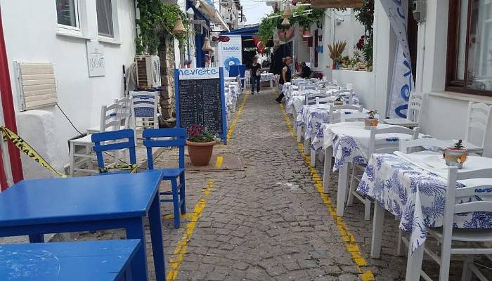 Bozcaada’ya yeni yaya yolları yapıldı