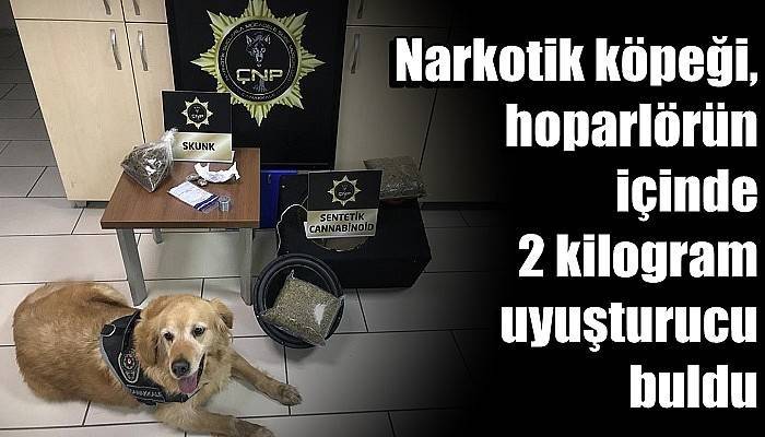 Narkotik köpeği, hoparlörün içinde 2 kilogram uyuşturucu buldu (VİDEO)