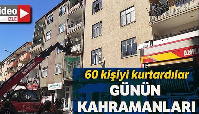 İş makinesiyle 60 kişiyi kurtardı