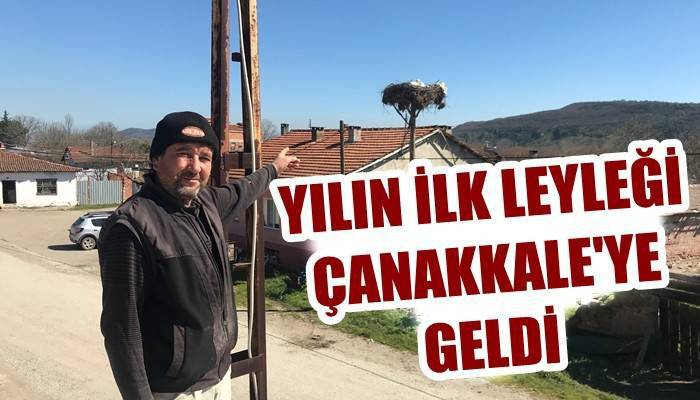 Çanakkale’ye yılın ilk leyleği geldi (VİDEO)