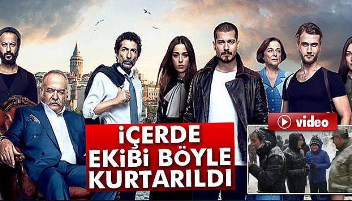  Jandarma, 'İçerde' dizi ekibini böyle kurtardı