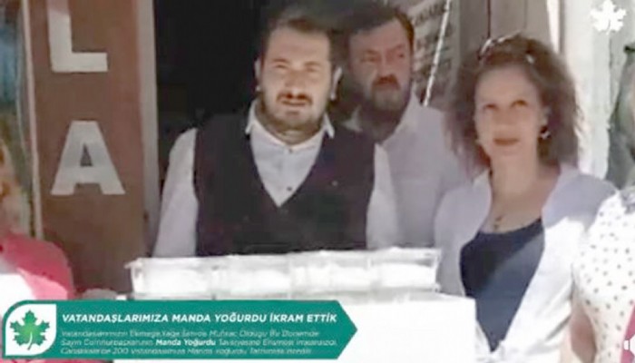 Gelecek Partisi manda yoğurdu dağıttı