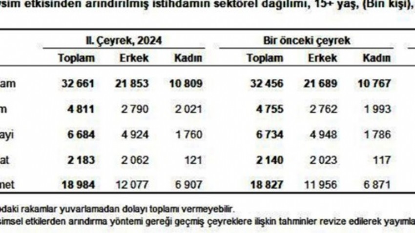 Mevsim etkisinden arındırılmış işsizlik oranı %8,8 seviyesinde gerçekleşti