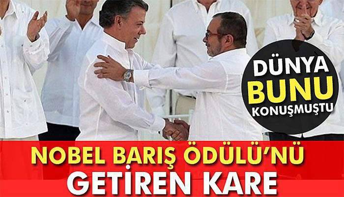 Nobel Barış Ödülü'nü FARC'la anlaşma imzalayan Kolombiya Devlet Başkanı aldı