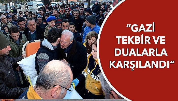 Gaziye görkemli karşılama