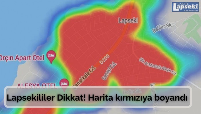 LAPSEKİLİLER DİKKAT! HARİTA KIRMIZIYA BOYANDI!