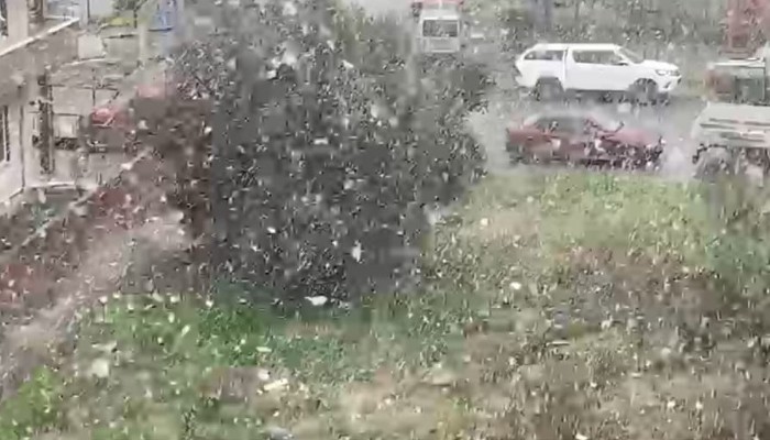 Çanakkale'de kar yağışları başladı (VİDEO)