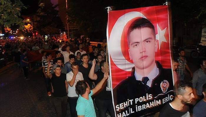 Çan’da şehitler için saygı yürüyüşü düzenlendi