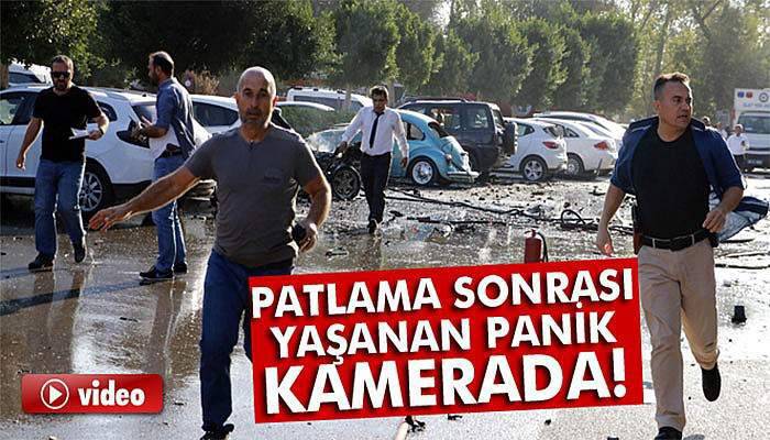 Antalya'da patlama sonrası yaşanan panik kameralara yansıdı