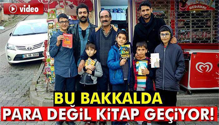 Bu bakkalda para değil, kitap geçiyor