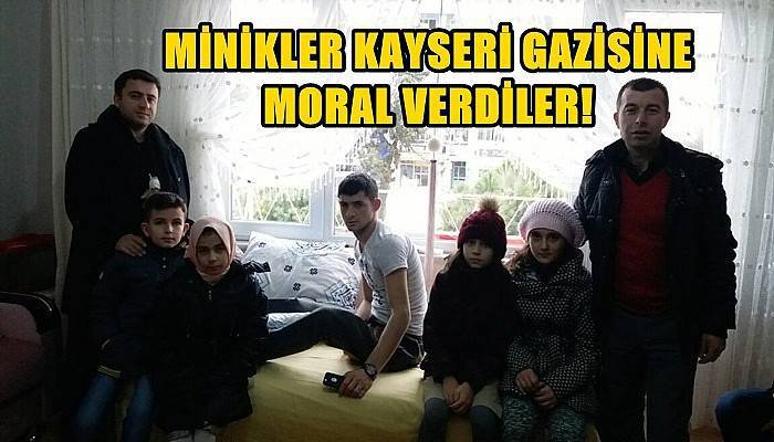  Öğrencilerden Kayseri gazisine moral ziyareti