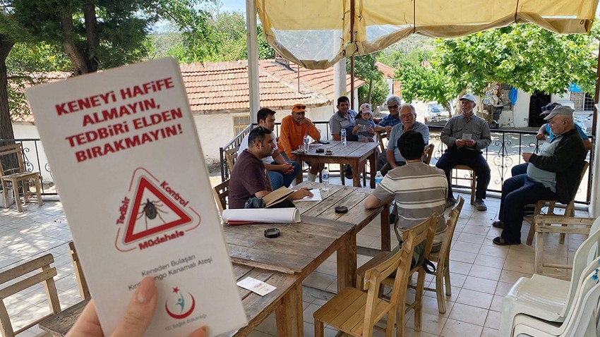 Ezine Pazarköy’de KKKA Eğitimi ve Ücretsiz Kene İlacı Dağıtımı