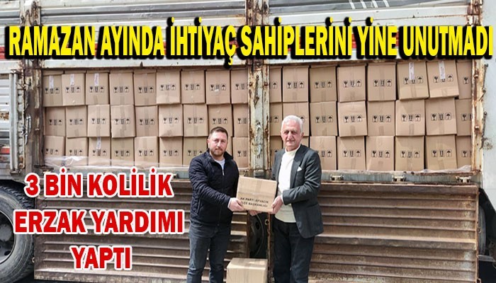 Hayırsever İşadamından Ramazan’da 3 Bin Kolilik Erzak Yardımı