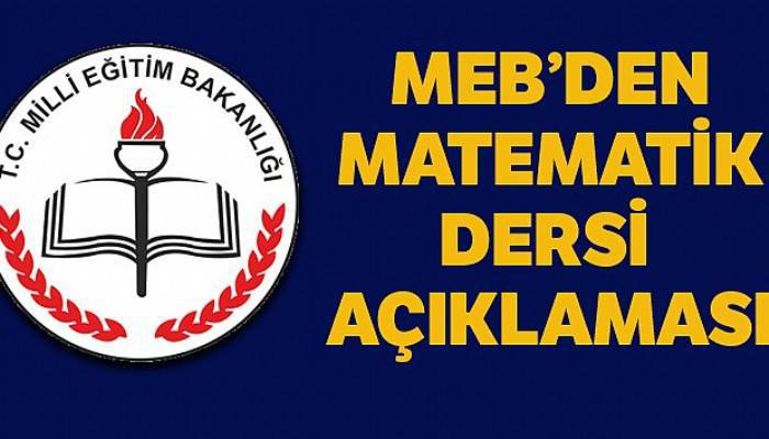 MEB'den açıklama: Matematik zorunlu ders