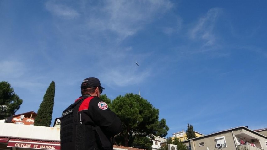 Helikopter destekli ‘Huzurlu Sokaklar’ denetimi  