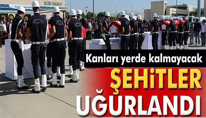 Elazığ şehitleri törenle memleketlerine uğurlandı