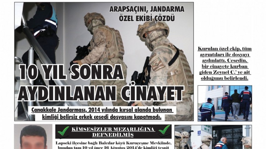   ARAPSAÇINI, JANDARMA ÖZEL EKİBİ ÇÖZDÜ  10 YIL SONRA AYDINLANAN CİNAYET