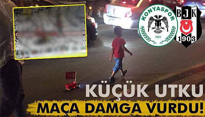 Atiker Konya-Beşiktaş maçında Düzceli Utku'nun koreografisi açıldı