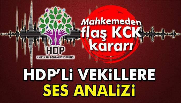 HDP'li vekillere ses analizi yapılacak