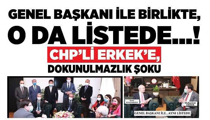 GENEL BAŞKANI İLE BİRLİKTE, O DA LİSTEDE…! CHP’ Lİ ERKEK’E, DOKUNULMAZLIK ŞOKU