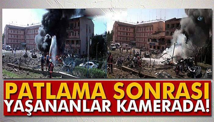 Patlama sonrası yaşananlar kamerada!