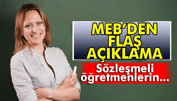 MEB’den sözleşmeli öğretmen açıklaması