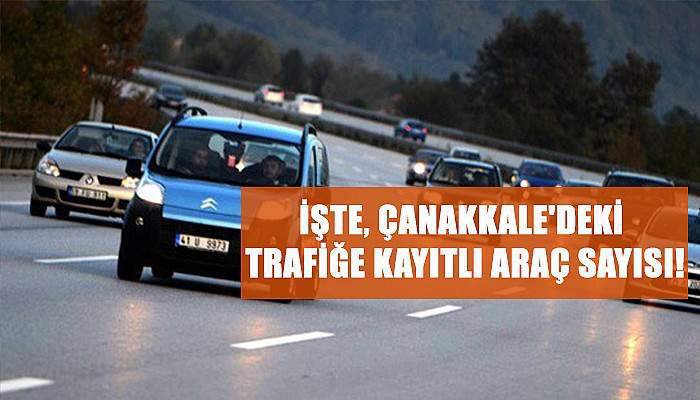 İşte, Çanakkale'deki trafiğe kayıtlı araç sayısı!