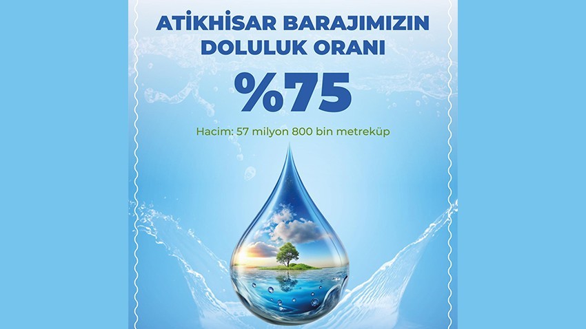 Atikhisar Barajı’nda doluluk yüzde 75’e ulaştı