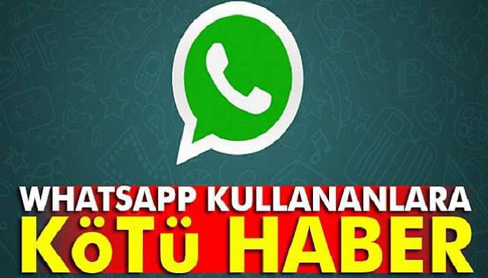 Whatsapp kullananlara kötü haber